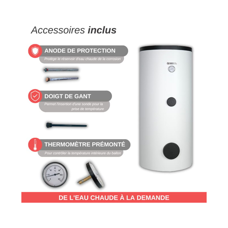 Ecodrainback Ballon Solaire 400L - Économies d'énergie